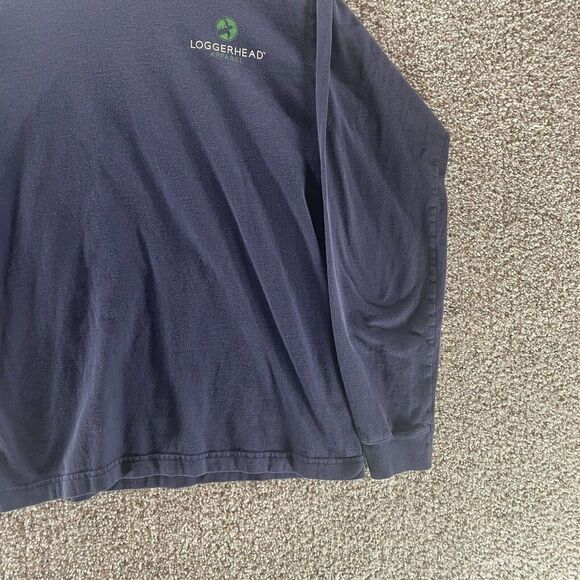 Logerhead Apparel Shirt Adult Medium Blue Southern Nesting Grounds Cotton Logo - Picture 8 of 11